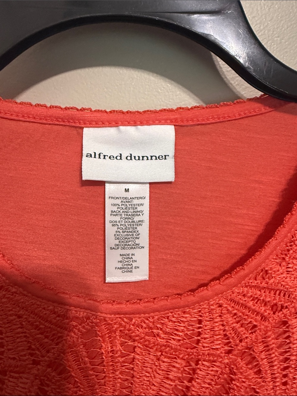 Alfred Dunner Lace Knit Short-Sleeve Top - Picture 2 of 3